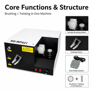 Máquina Automática SQ-WP021 para Cepillado y Trenzado <span class=keywords><strong>de</strong></span> Cables <span class=keywords><strong>de</strong></span> 0.1-6mm, Precio <span class=keywords><strong>de</strong></span> Fábrica - Product Image 2