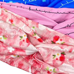 カスタムドクターナース医療プリントクロスツイストノット女性男性用ワイドヘッドバンド - Product Image 3