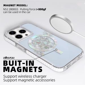 Étui de téléphone personnalisé en coquillages naturels, résine, antichoc, anti-jaunissement, TPU transparent, magnétique, pour iPhone 16 15 14 13 12 Pro Max - Product Image 4