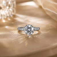 Bagues personnalisées en argent sterling 925 avec moissanite, pierre centrale taille radiant, luxe élégant, bague de fiançailles pour femme, bijoux de mariage