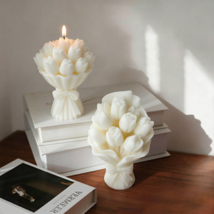 Vela Aromática con Aroma a Ramo de Tulipanes, Cera de Soya, Sin Humo, Decoración Premium para el Hogar, Regalo de Cumpleaños, Recuerdo de Boda - Product Image 3