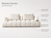 Canapés modernes de style européen en cuir véritable à trois places, produits en série en usine pour appartements, villas, grands appartements et salles de réunion