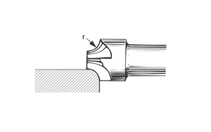 DIN 6535 HA H6 OEM/ODM Fraise à arrondir les coins et à ébavurer en carbure monobloc, précision 0,01 mm, TiAlN 4F, droite, rayon 0,2 mm, Garant - Product Image 2