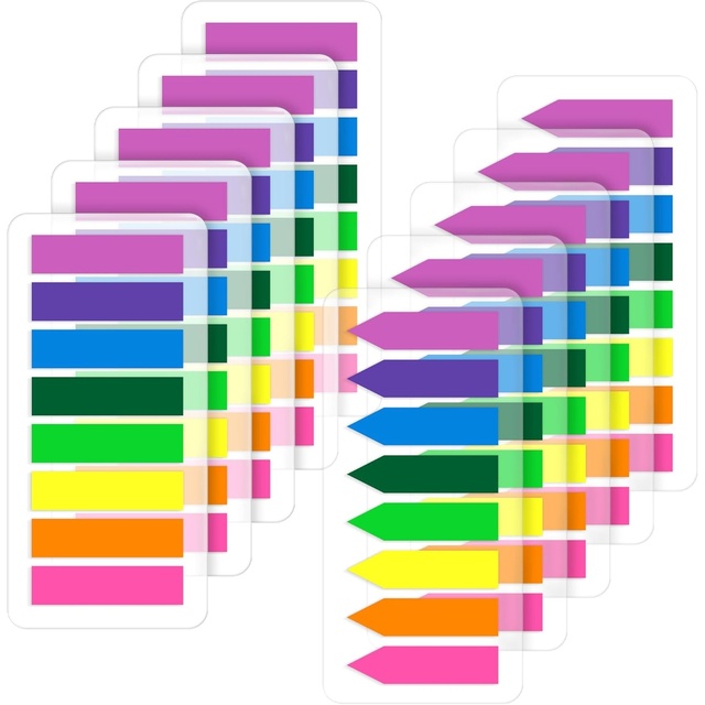 Page Markers Bright Sticky Tabs Translucent Small Sticky Notes Flags Arrow Flags Fluorescent Index Tab Stickers for Notebooks