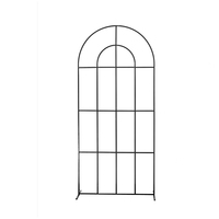 Arche de mariage en alliage doré, élégante, avec supports floraux et vases, hauteur 200/180 cm, pour décorations de chemin de table, fêtes, mariages et événements