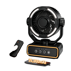 Linterna LED Recargable de 20000 mAh para Camping, Ventilador Portátil para Tienda de Campaña con 4 Velocidades, Gancho para Colgar y Control Remoto - Product Image 6