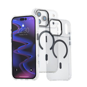 Funda Protectora KingSoul Transparente Antigolpes Serie PC+TPU con Electrochapado, Protección 360° para Negocios, Disipación de Calor, Teclas Laterales Metálicas - Product Image 1