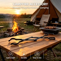Pince à bois robuste pour foyer, brasero et camping