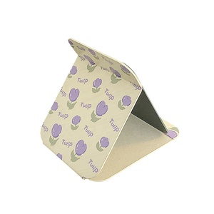 Espejo de maquillaje de alta definición para mujer escritorio vertical <span class=keywords><strong>plegable</strong></span> de cuero Pu diseño exquisito portátil para el hogar Ins Wind al por mayor - Product Image 1