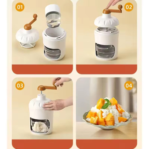 Wholesale Portable Manual Ice Crusher Small Kitchen Bar Tool for Smoothie <b>Maker</b> Sustainable Plastic Hand Crank Drink Blender - Product Image 2