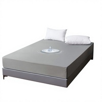 Protège-matelas et jupe de lit en mousseline imperméable, tissé uni, style minimaliste, directement de l'usine