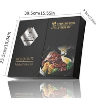 Ensemble de couverts de cuisine occidentale, argenterie, couverts en acier inoxydable, service de couverts pour 6 personnes