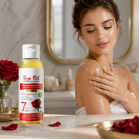 Huile Corporelle Naturelle Hydratante et Nourrissante pour Massage, à la Rose, au Curcuma, à la Vitamine C et à la Noix de Coco – Approvisionnement Direct Usine