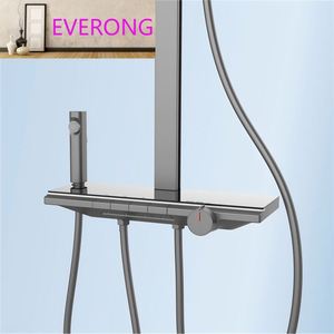 Set Doccia di Lusso con Display Digitale a Schermo Intero, 5 Funzioni, in Ottone, con Getti LED, Cascata a Parete e Massaggio Corpo, Rubinetteria per Doccia e Vasca - Product Image 3