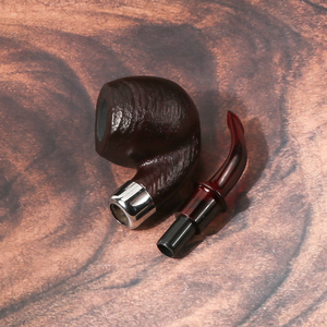 Erliao Vente chaude Pipe à fumer en bois massif Accessoires de fumage en bois Logo personnalisé Pipe à tabac Pipe à fumer portable Vente en gros - Product Image 3