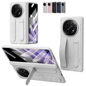 Bản lề đàn hồi dây đeo cổ tay đứng 360 bảo vệ đầy đủ Armor trường hợp đối với Oppo tìm thấy N5 với Tempered Glass chống sốc Gấp bìa - Product Image 1