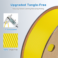 Filament d'imprimante 3D LONQI jaune PLA 1,75 mm 1 kg en vrac, matière première plastique PLA robuste OEM ODM pour filament d'imprimante 3D