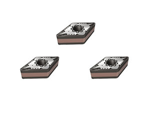 Plaquette en carbure Iscar ISOTURN DNMG pour tournage de finition des alliages d'acier inoxydable et de titane, revêtement AlTiN+TiN, HRC 90-92, DNMG 150404-F3M IC830 - Product Image 1