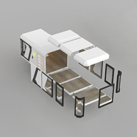 Partie détachable Portable Capsule House Kit Sit Cabin Light Steel Folding Maison préfabriquée Villa 2 Bedroom Space House