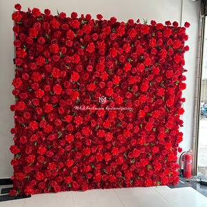 8x8 ft vải nền trang trí đám cưới hoa mẫu đơn nhân tạo Rose 3D Hoa Tường - Product Image 3