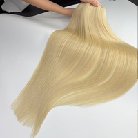 Extensions de cheveux Genius Weft personnalisées sous marque privée, 100 % vierges Remy, ultra-fines, invisibles, coupables, sans perte de cheveux, faible MOQ, directement de l'usine