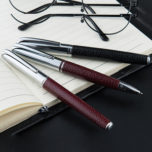 Bolígrafo de Sublimación Promocional de Regalo de Lujo GemFully, Bolígrafo de Metal con Cuero PU Rojo para Empresarios - Product Image 5