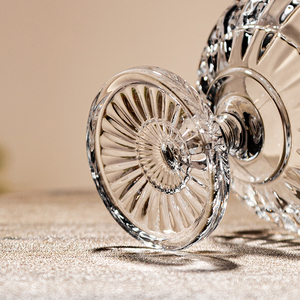 أواني شرب زجاجية شفافة عالية الجودة وعاء عرض حلويات أنيق لمقهى الفندق المطعم-أطباق آيس كريم بالجملة بالجملة - Product Image 3