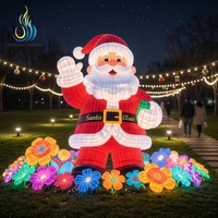Große, maßgefertigte, wasserdichte Weihnachtsmann-Seidenlaterne für Stadtlaternenfeste und öffentliche Plätze