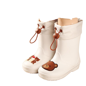 Botas de Lluvia Impermeables de PVC para Niños, de Moda, Suela Exterior de EVA, para Otoño - Product Image 1