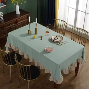 Onrays tùy chỉnh 55% linen 45% Cotton Ruffle Khăn trải bàn Khăn ăn lanh lanh Khăn trải bàn ăn tối - Product Image 4