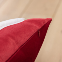 Housse de coussin lavable en velours doux, motif cerf, broderie verte et rouge, thème Noël et Père Noël, pour la maison, de qualité supérieure