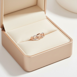 Anillo de Diamantes Naturales Reales de Oro Rosa Sólido de 18K, Minimalista, Elegante, Clásico, Brillante, Hecho a Mano, de Alta Calidad, al por Mayor - Product Image 5