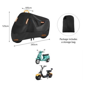 NOVISON Housse de moto universelle toutes saisons grande taille en polyester Oxford imperméable, protection UV, logo personnalisé pour l'extérieur - Product Image 5
