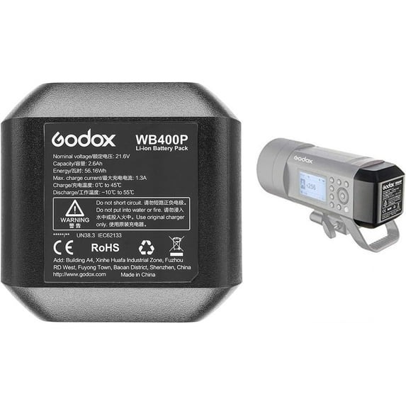 GODOX WB400P Battery for AD400 Pro Battery Replacement, 2600mAh 21.6V Li-ion Battery PackPhoto Studio,Photo Studio Accessories