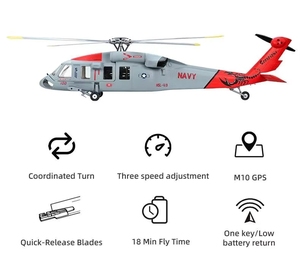 FLYWING UH-60 RTF 2.4G Elicottero RC Modello USA di Classe 470 con GPS e Controllore di Volo - Product Image 1