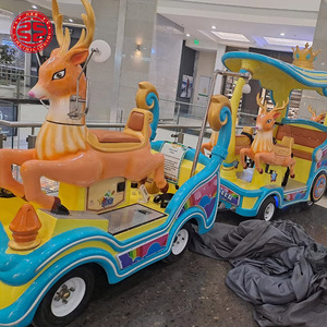 Parco divertimenti giostre per bambini gioco elettrico trenino senza cingoli Mini trenino per bambini parco divertimenti trenini - Product Image 6