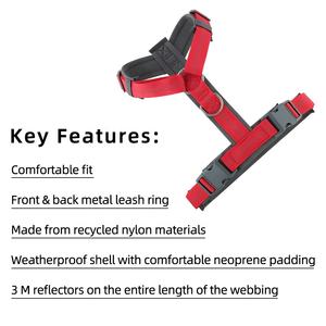 LOW MOQ Arnés para mascotas Fabricantes Diseño personalizado Arnés ajustable para perros Estilo Y con neopreno acolchado - Product Image 3