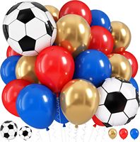 Kit de ballons de football, ballons en feuille d'aluminium et ballons en latex pour garçons, décorations de fête d'anniversaire sur le thème du football