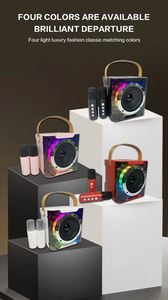 <span class=keywords><strong>เครื่อง</strong></span>บันเทิงกลางแจ้งที่บ้าน<span class=keywords><strong>เครื่อง</strong></span>คาราโอเกะพร้อมไมโครโฟนไร้สายคู่ลําโพงไร้สายแบบพกพา RGB LED ลําโพงคาราโอเกะ - Product Image 6