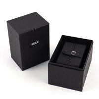 Boîte à montre personnalisée avec logo, boîte de rangement de luxe en carton rigide, emballage en papier, boîte à montre en cuir PU, boîte cadeau pour montre