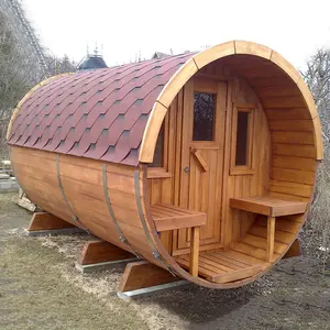 Kayu Cedar Kanada kualitas tinggi 6 orang kompor listrik padat ember kayu ruang Sauna tradisional 6kw