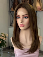 Perruque Sheitel juive de luxe en cheveux humains bruts européens, coupe bob, avec dentelle, nœuds simples, nœuds invisibles, pré-épilée, ligne de cheveux naturelle