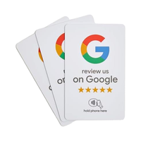 Tarjeta de marketing esencial para pequeñas empresas Impresión personalizada Google Review Tap Card Código QR NFC para oficinas Ferias comerciales Cabinas de proveedores