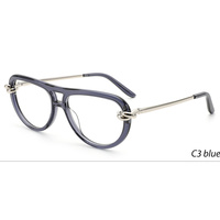 Montures optiques confortables et durables, en acétate et métal, lunettes de vue tendance