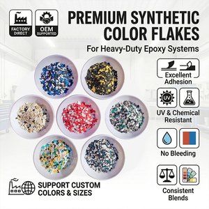 Decorazione Effetto Pietra, Scaglie di <span class=keywords><strong>Mica</strong></span> Epossidica Multicolore, Dimensioni Personalizzate, Scaglie per Garage, Decorazione per Pavimenti e Pareti OEM - Product Image 3