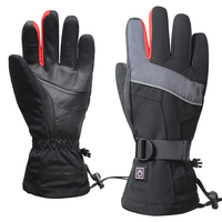 Gants de ski chauffants isolants noirs avec travail de protection de batterie et mitaines de cheveux de massage gants chauffants électriques