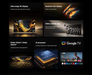 Version Globale pour Xiaomi TV Max 85 2025 4K QLED 3840*2160 Taux de Rafraîchissement 144Hz 3Go 32Go pour Hôtels et Appareils Électroménagers - Product Image 3