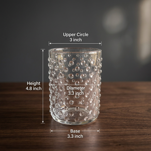 Porte-bougie en verre transparent de 4,8 pouces de haut, texture bulle, fait main, décoration de mariage, pot à bougie pour la décoration de la maison - Product Image 2