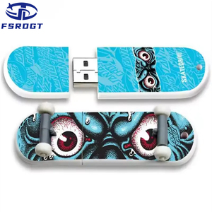 Cadeau Marque Chine Skateboard Forme <span class=keywords><strong>Usb</strong></span> 2Gb 4GB Logo Gravé Clé <span class=keywords><strong>USB</strong></span> Memory Stick Plastic Enclosure Platinum Twister 1Gb - Product Image 6