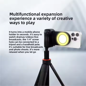 360 độ xoay ABS từ người giữ điện thoại LED flash điều khiển không dây di động du lịch di động máy ảnh kỹ thuật số khung - Product Image 4